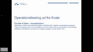 Operationalisering og analyse 1 [upl. by Lseil]