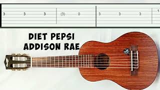 Diet pepsi Addison rae slow easy fingerpicking guitar tab tutorial [upl. by Berstine751]