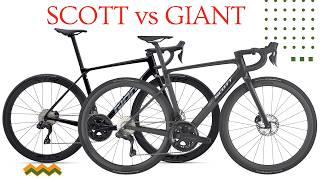 NEW 2025 SCOTT ADDICT RC 20 5700 vs GIANT TCR ADVANCED PRO 1  Head To Head [upl. by Tedmann]