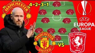 Man United vs FC Twente Potential 4231 Line up Europa League Match Day 1 Season 20242025 [upl. by Aanas]