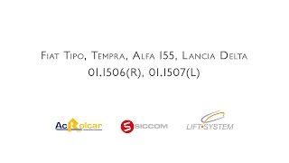 Video Tutorial Alzacristalli Fiat Tipo Tempra Alfa 155 Lancia Delta  011506011507  Ac Rolcar [upl. by Boak]