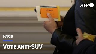 Les Parisiens se prononcent lors dune votation antiSUV  AFP [upl. by Yelyk243]