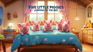 Five Little Piggies Jumping on the Bed FiveLittlePiggies nurseryrhyme cocomelonnurseryrhymes [upl. by Durr3]