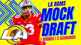 LA RAMS 2024 MOCK DRAFT  2 Scenarios Building a Championship [upl. by Alvinia]