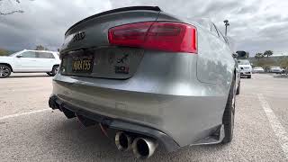 Audi A6 muffler delete and cat back exhaust system wmagnaflow 11385 [upl. by Hartzel]