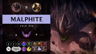 Malphite Mid vs Akshan  KR Master Patch 1410 [upl. by Elene]