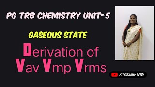 Derivation of expression for Most Probable Velocity Part 2 Unit5  PG TRB Chemistry [upl. by Orban560]