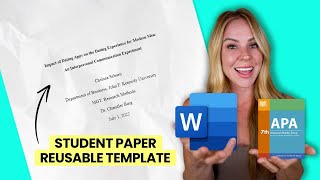 Format a Student Paper in APA 7th Edition Using Microsoft Word [upl. by Naiva]