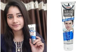 emami Fair and Handsome Instant fairness face wash Review And Demo in Hindi  oil and dirt removal [upl. by Tiat671]