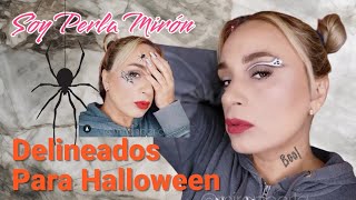 Delineados fáciles para halloween con KJBeautyMX [upl. by Alisen738]