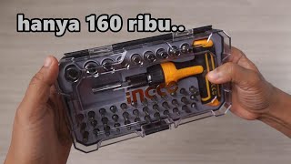 cuma 160rb isinya lumayan lengkap  unboxing obeng T handle wrench screwdriver set INGCO HKSDB0478 [upl. by Nysa]