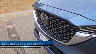 2022 Mazda CX5 25 Turbo Signature Sport Utility P24328A St Paul Minneapolis Maplewood White B [upl. by Caputo427]