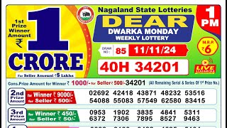 🔴Lottery Sambad Today 0100pm 111124 Morning Dear Lottery Result Pdf Download [upl. by Aehtna]