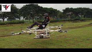 Manned Drone Multicopter Car Prototype [upl. by Livvie685]