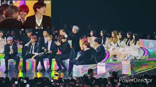 Idols react to the failed speech of TAEHYUNG 2018 MMA [upl. by Patnode]