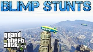 Grand Theft Auto V Challenges  BLIMP STUNTS  PS3 HD Gameplay [upl. by Raseda]