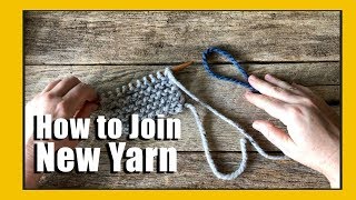 How to Join New Yarn  New Yarn  Learn to knit [upl. by Mell]