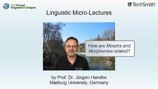 MOR021  Linguistic MicroLectures Morphs and Morphemes [upl. by Nosnev]