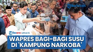 Warga Heboh Sambut Wapres Gibran di Kampung Narkoba Palangkaraya Rebutan Kaos amp Susu Gratis [upl. by Farhi813]