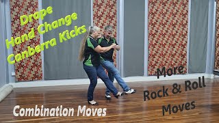 Learn to Rock amp Roll Combination Moves Drape Hand Change Behind the Back Canberra Kicks Combo [upl. by Cromwell]