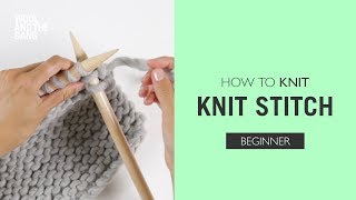 How to knit Knit Stitch [upl. by Armillas]