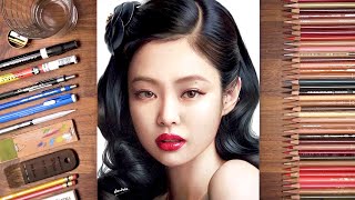 Drawing BLACKPINK Jennie  drawholic [upl. by Eanwahs]