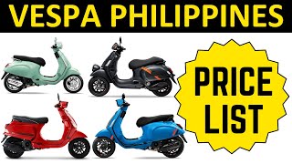 Vespa Philippines Price List 2024  Vespa Scooter Prices  S Sprint Primavera GTS Super GTV [upl. by Loleta]