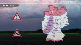 Unwetterwarnung Am Dienstagnachmittag schwerer Sturm möglich Wettervorhersage 041006102023 [upl. by Aihsakal534]