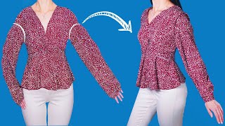 Great sewing tricks how to downsize wide shoulders and shorten sleeves quickly [upl. by Potts]