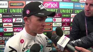 Chris Froome  Postrace interview  Stage 14  Giro dItalia  Tour of Italy 2018 ENG [upl. by Acysej]