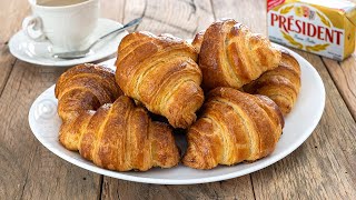 Croissante cu unt  French Croissants CC Eng Sub  JamilaCuisine [upl. by Esidnac]