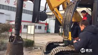 The construction video of the HF320 Piling rig [upl. by Salchunas]