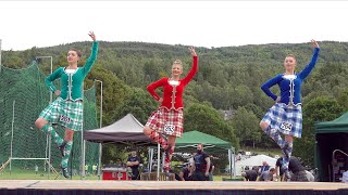 Highland Fling Scottish dance heats during 2023 Kenmore Highland Games in Perthshire Scotland [upl. by Lleze]