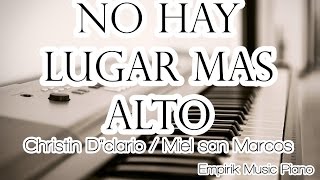 Piano Tutorial  No hay Lugar mas Alto [upl. by Hobart]