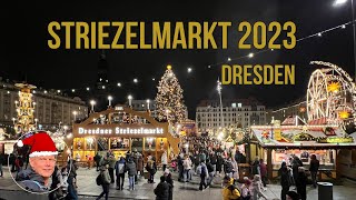 Dresden Striezelmarkt 2023  Weihnachtsmarkt  Walkingtour [upl. by Haerdna]