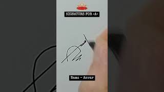 Signature for A  Anvar  SBtellME Calligraphy and Handwriting shorts signature calligraphy [upl. by Tu]