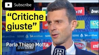 Thiago Motta intervista post GenoaJuventus 03 [upl. by Tuckie]