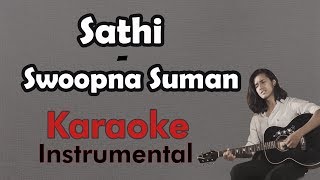 Saathi  Swoopna Suman Ft Kiran Nepali  Karaoke  Download Link [upl. by Hgiel779]