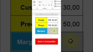 Como Calcular Margem de Lucro no Excel em Segundos [upl. by Gustie]