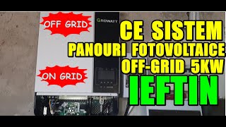 CE SISTEM DE PANOURI FOTOVOLTAICE CU PUTEREA DE 5KW OFFGRID  ON GRID AM INSTALAT LA CASA [upl. by Nilats]