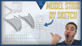 How to Model Stairs by Sketch  Revit [upl. by Nagyam]