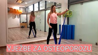 VJEŽBE PROTIV OSTEOPOROZE s elastičnom trakom  6 min [upl. by Penney]