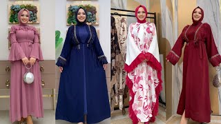 tesettür elbise abiye modelleri The Best Hijab Dresses Outfits Stylish Womens Clothing [upl. by Idaf]