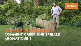 Comment créer une spirale aromatique   Conseils de jardinage STIHL [upl. by Akayas911]