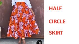 how to make a HALF CIRCLE SKIRT with pockets NO PATTERN circleskirt maxiskirt midiskirts [upl. by Noemi52]