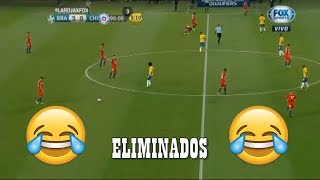 Brasileños le gritan ELIMINADOS a los chilenos [upl. by Hardin]