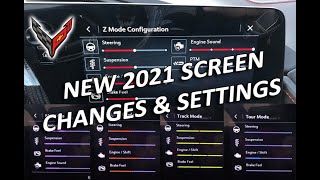 2021 C8 CORVETTE CHANGES WITH NEW SCREENS amp SETTINGS [upl. by Dahsar731]