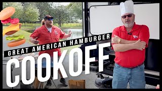 Giant Recreation World  Hamburger Challenge  Propane VS Charcoal [upl. by Slein]