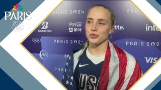 Hailey Van Lith reacts to bronze medal win at Paris Olympics [upl. by Esinyt]