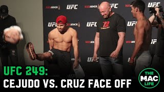 Dominick Cruz tells Henry Cejudo quotYoure going to s your pantsquot  UFC 249 Face Off [upl. by Ikcin791]